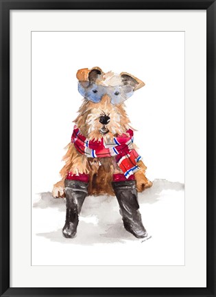 Framed Stylish Airedale Terrier Print