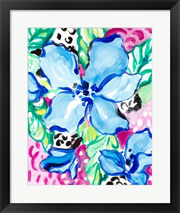 Framed Blooming Blues Print