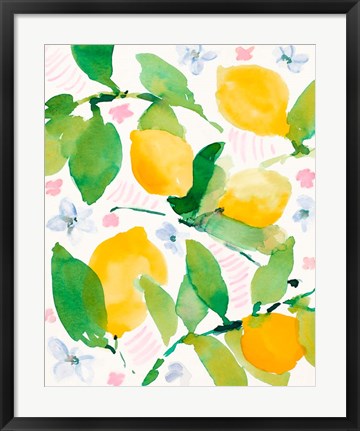 Framed Garden Lemons Print