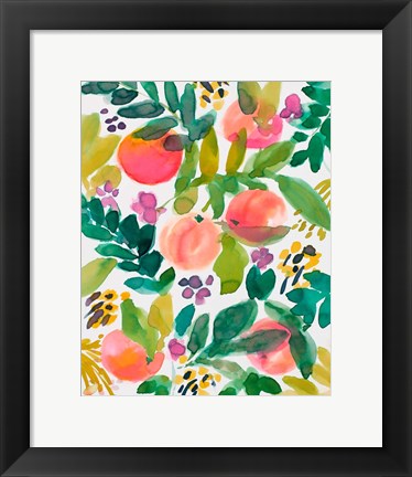 Framed Garden Peaches Print