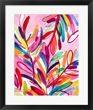 Framed Kaleidoscope Leaves Print