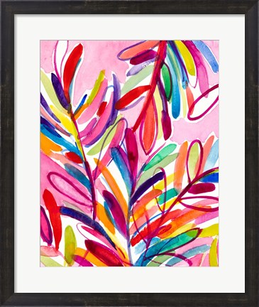 Framed Kaleidoscope Leaves Print