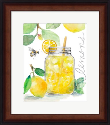 Framed Bee-Friend The Lemons and Lemonade Print