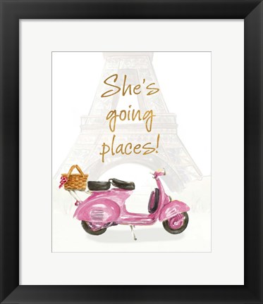 Framed She&#39;s Going Places I Print