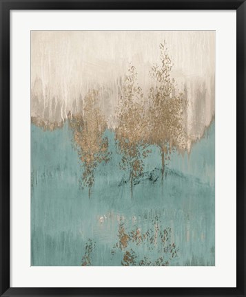 Framed Through The Gold Trees Abstract I Print