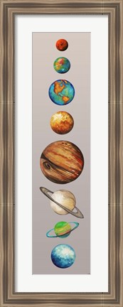 Framed Planets Print