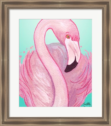 Framed Flamingo Portrait Print