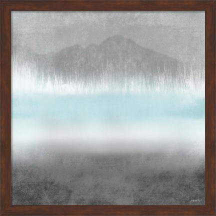 Framed Foggy Loon Lake II Print