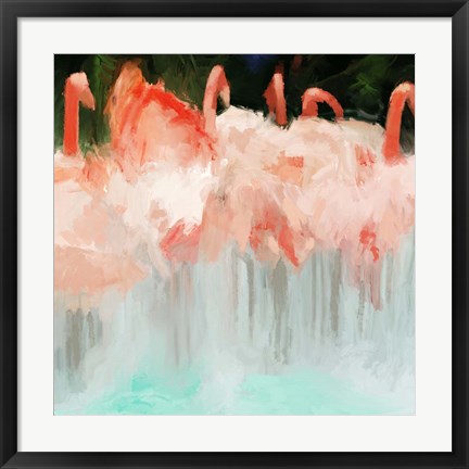 Framed Flamingo Dance Print