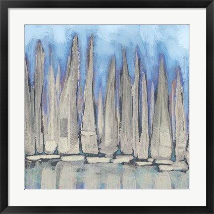 Framed Sailboat Crowd I Print