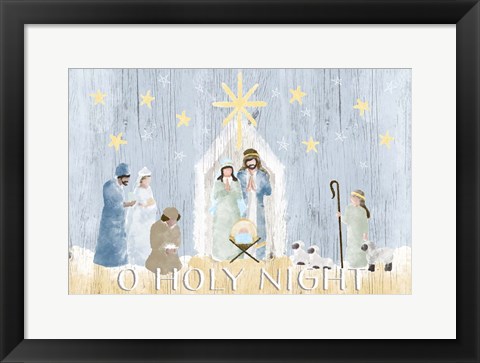 Framed O Holy Night Nativity Print