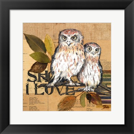 Framed Little Owls II Print