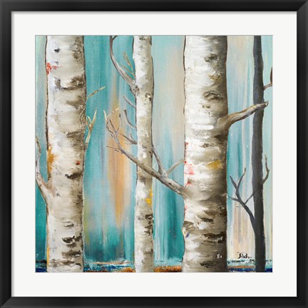 Framed Birch Forest I Print