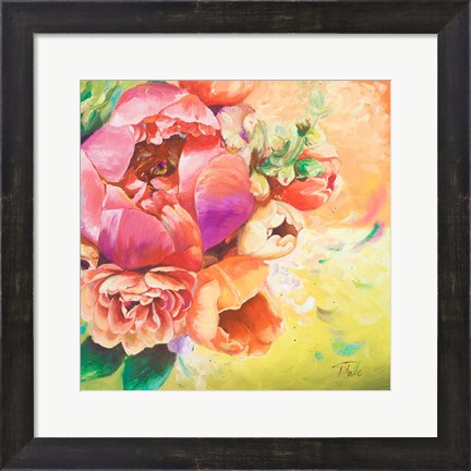 Framed Beautiful Bouquet of Peonies I Print