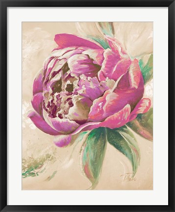 Framed Beautiful Bouquet of Peonies in Pink II Print