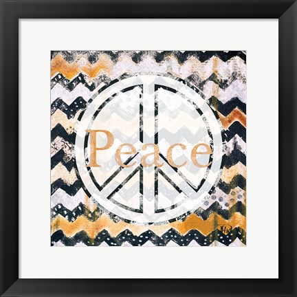 Framed Peace Zig Zag Print