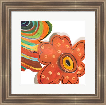 Framed Collage Flowers III Print