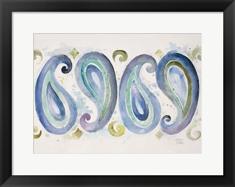 Framed Paisley Design Print