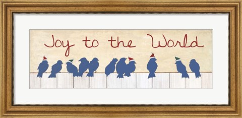 Framed Joy To The World Birds Print