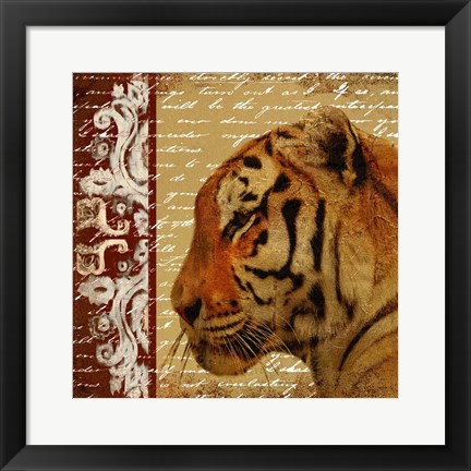 Framed Safari Script II Print