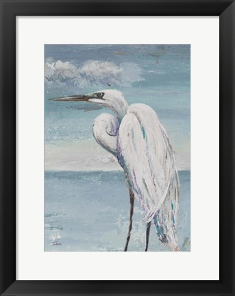 Framed Great Egret Standing Print