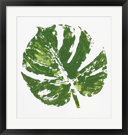 Framed Tropical Leaf Stamp Print