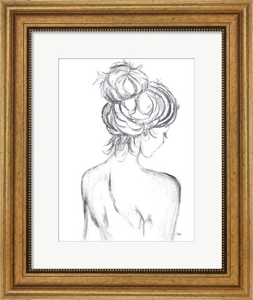 Framed Messy Bun II Print