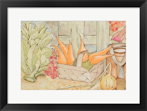 Framed Garden Vegetables Print