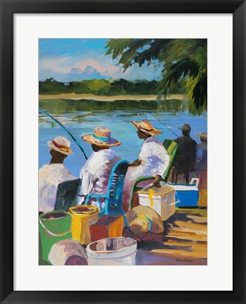 Framed Fishing II Print