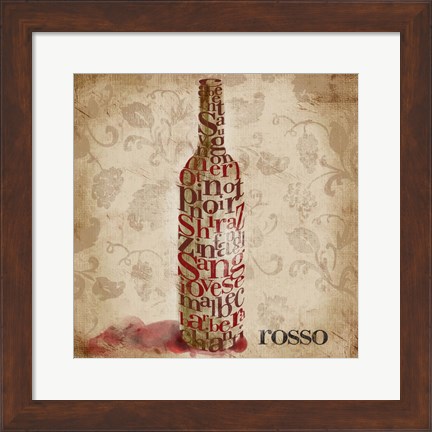 Framed Type of Wine I Print