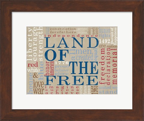 Framed Land Of The Free Print