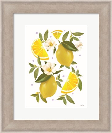 Framed Citrus Lemon Botanical Print