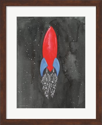 Framed Flower Rocket Print