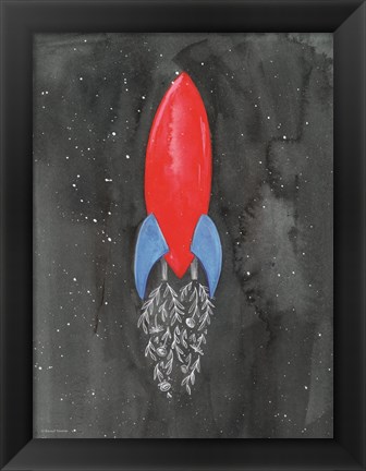 Framed Flower Rocket Print