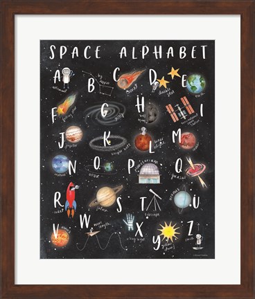 Framed Space Alphabet Print