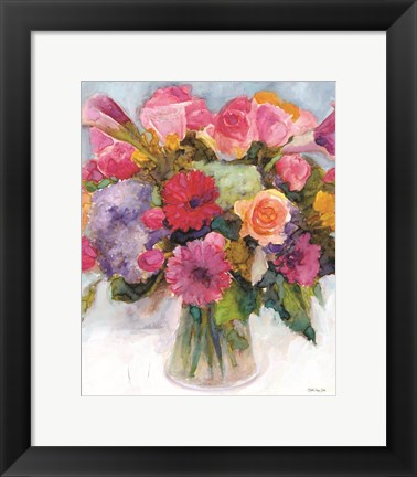 Framed Dramatic Blooms 1 Print