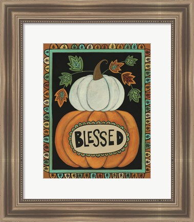 Framed Blessed Pumpkins Print