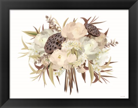 Framed Autumn Boho Bouquet Print