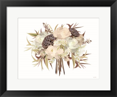 Framed Autumn Boho Bouquet Print