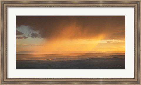 Framed Sunset Clouds in the Tetons Print