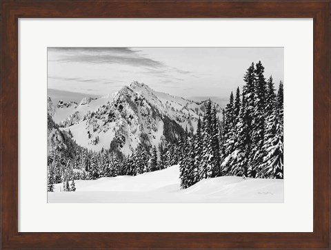 Framed Tatoosh Range BW Print