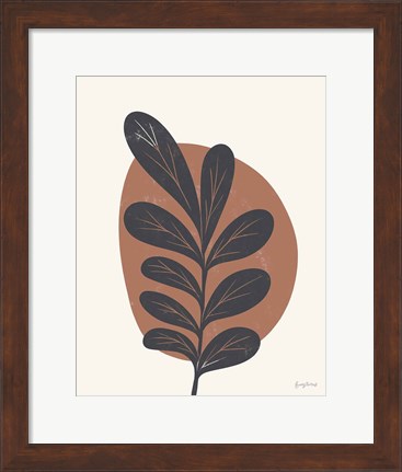 Framed Mid Century Modern III Terracotta Print