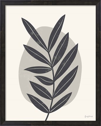 Framed Mid Century Modern II Gray Print