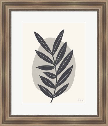 Framed Mid Century Modern II Gray Print