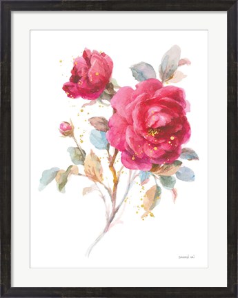 Framed Bold Roses I Print