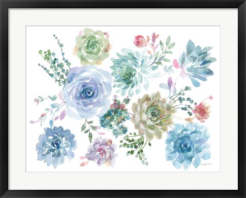 Framed Pretty Succulents Print