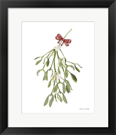 Framed Peace and Joy Mistletoe Print