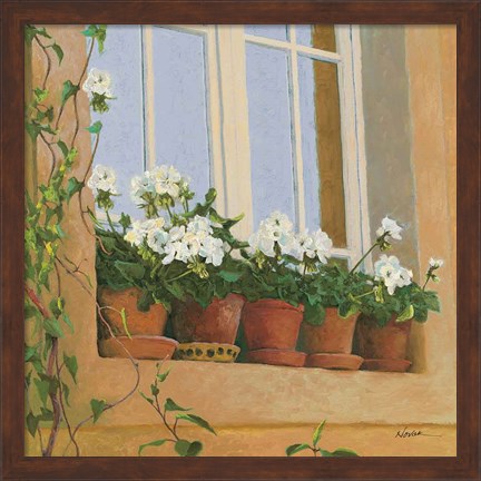 Framed Chateau Creancey Window Light Sq Print