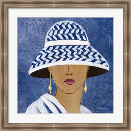 Framed Lady with Hat II Print