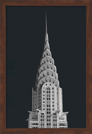 Framed Chrysler Building on Black Print